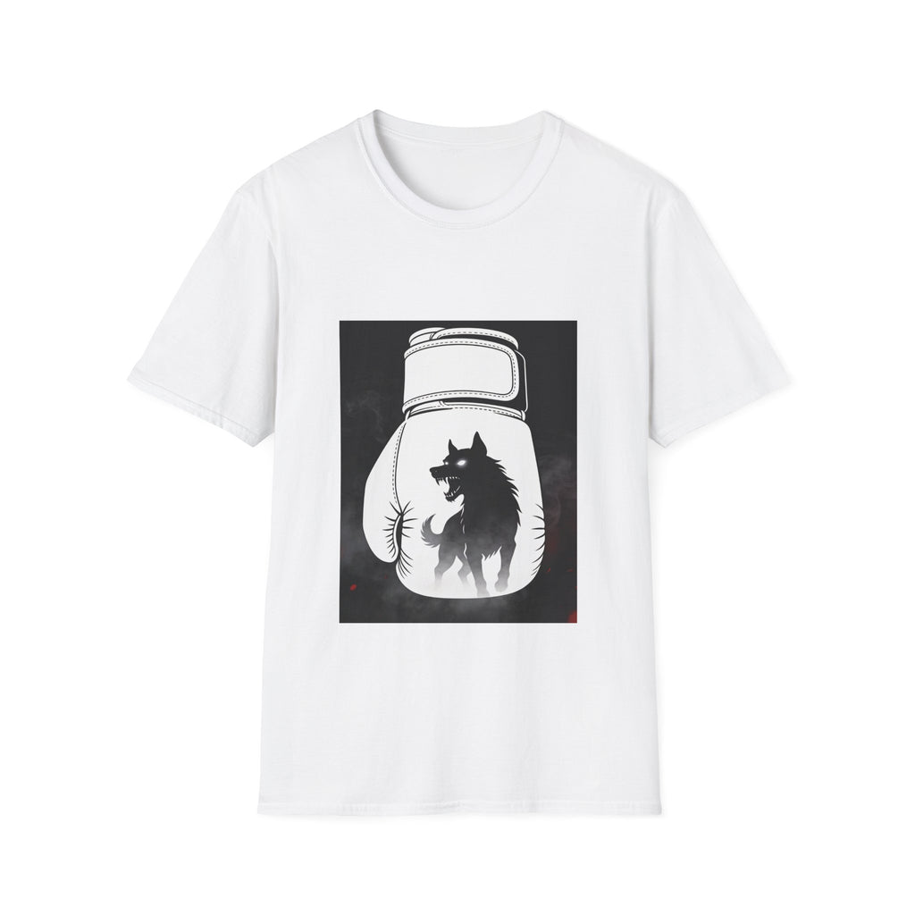 Boxing Wolf T-Shirt — Boxing Glove Silhouette with Wolf Design